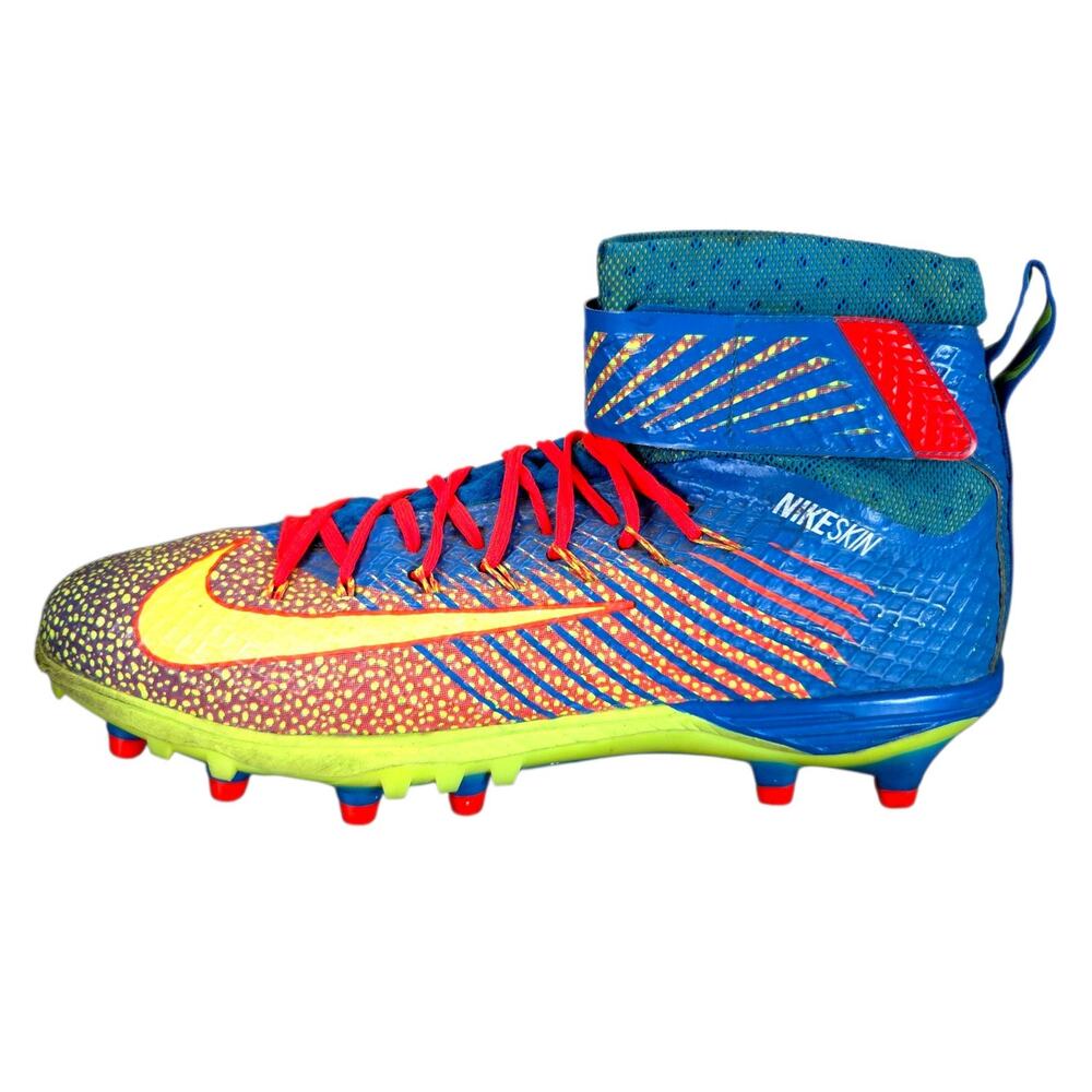 Nike Lunarbeast Elite TD Nikeskin Blue Red Mens Football Cleats Size 11.5‎ - Picture 6 of 12
